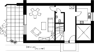 Grundriss unseres Hauses - Erdgeschoss