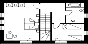 Grundriss unseres Hauses - Obergeschoss